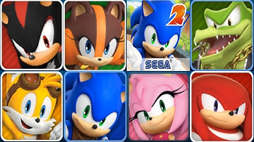 Sonic Dash 2: Sonic Boom - All 7 Characters Unlocked and Fully Upgraded Hack unlimited Rings Shadow