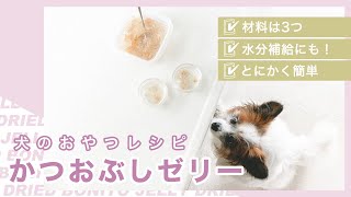 水分補給にも とにかく簡単犬のかつおぶしゼリー 手作り犬おやつレシピ Youtube