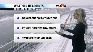 Possible new record low temperatures the next couple of mornings