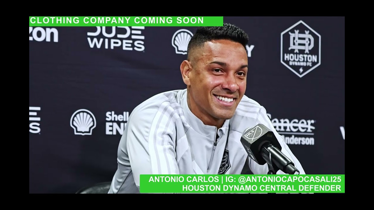 HOUSTON DYNAMO'S HOLD THE LINE AGAINST SAN JOSE EARTHQUAKES FINAL SCORE 0-0 | VEDA WORLD NEWS | ANTONIO CARLOS DYNAMO CENTRAL DEFENDER PRESS CONFERENCE | VIDEO BY MICHAEL THERVIL | VEDA WORLD NEWS LLC.