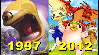 Evolution of Monster Rancher game 1997-2012