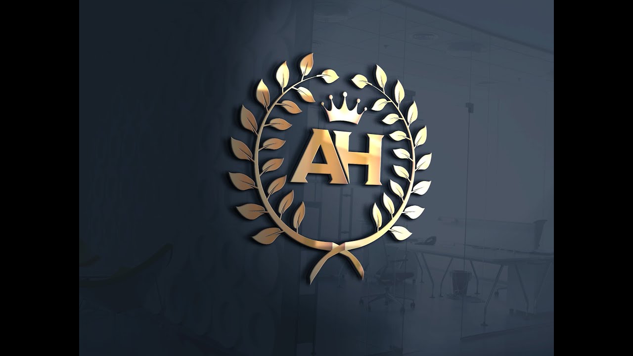 Letter AH logo In [ Adobe illustrator Tutorials ]