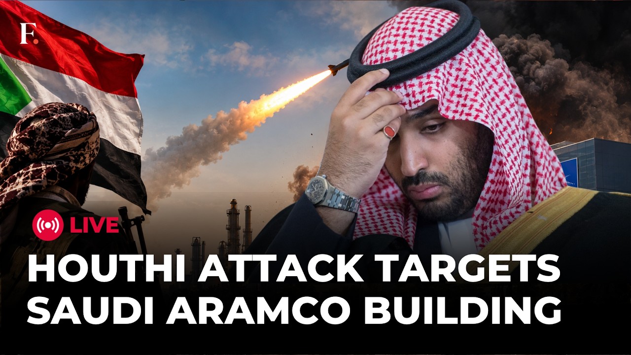 Saudi Aramco Building Hit as Houthi Missile Debris Injures 4 in Riyadh | WAR LIVE thumbnail