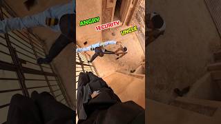 Angry Security vs Angry man 😱 #shortvideo #shotrs #shortsvideo #youtubeshorts #parkour #flip #indian