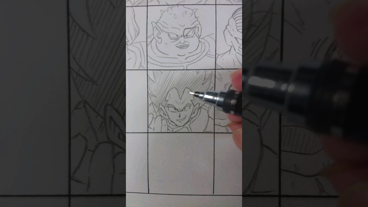 Drawing vegeta in Dragonball Frieza saga. 