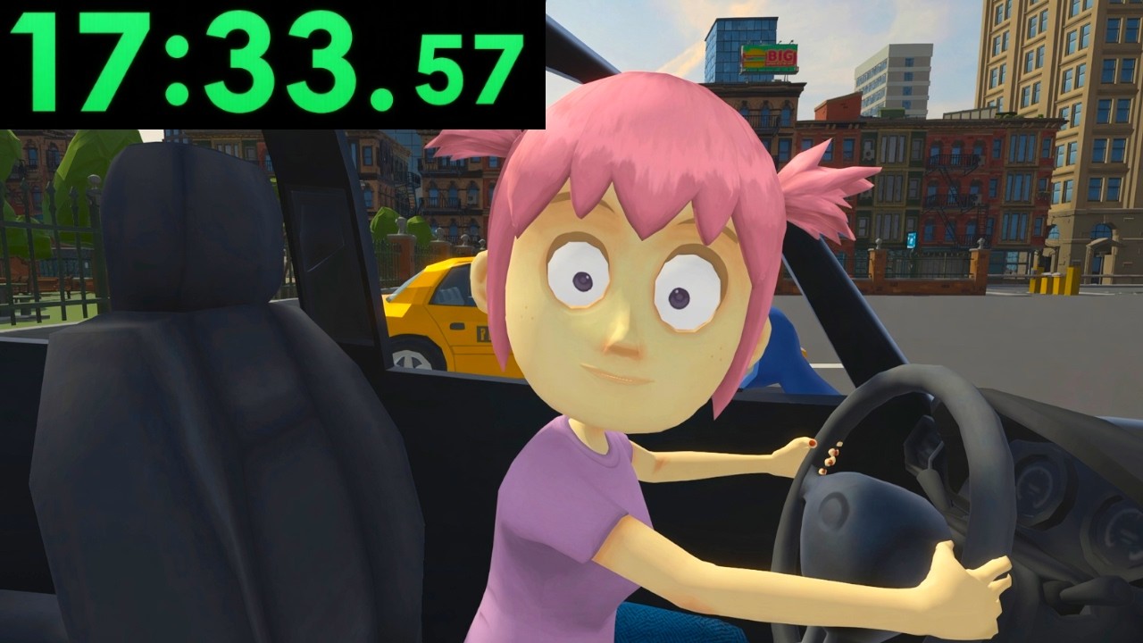 Teach My Little Sister How To Drive 100% Speedrun
