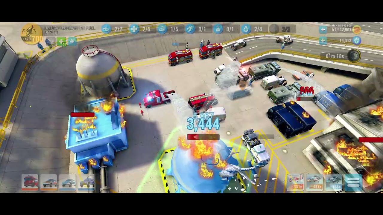 EMHQ Gameplay - Helicopter crash at fuel depot! 