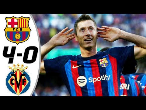 Barcelona vs Villarreal 4 0   All Goals