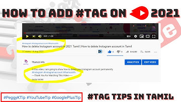 How to add hashtag on YouTube video 2021 in Tamil | Add hashtags to YouTube video in Tamil