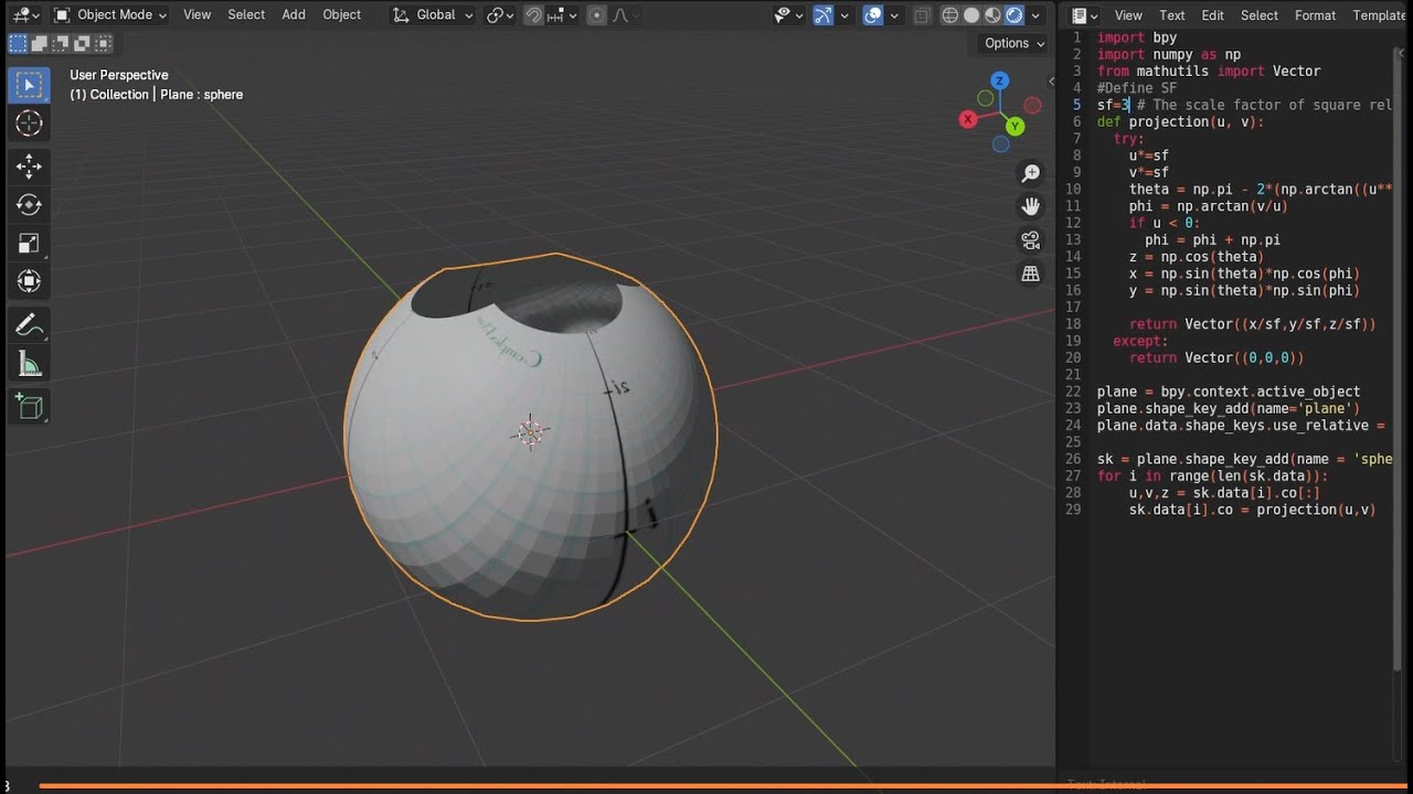 Animating Riemann Sphere mapping with Blender - YouTube