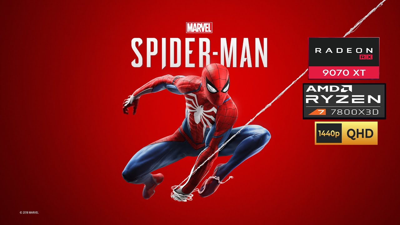 Marvel's Spider-Man Remastered - RX 9070 XT - Ryzen 7 7800X3D - 1440P Ultra