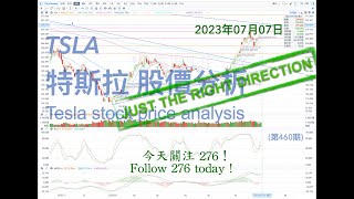 Analysis of TSLA Tesla stock price trend July 07, 2023 (No. 460)