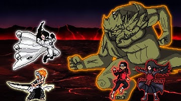 Ichigo TYBW V3 & Aizen Sosuke OP(All Form) VS Hashirama OP & Legendary Madara V3 in Jump Force Mugen