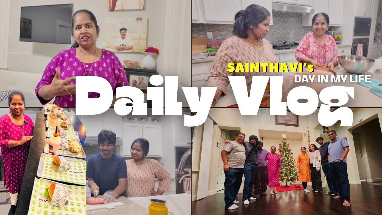 Один день из моей жизни: Семейный ужин 🔥 Видеоблог Сейнтави 🎄