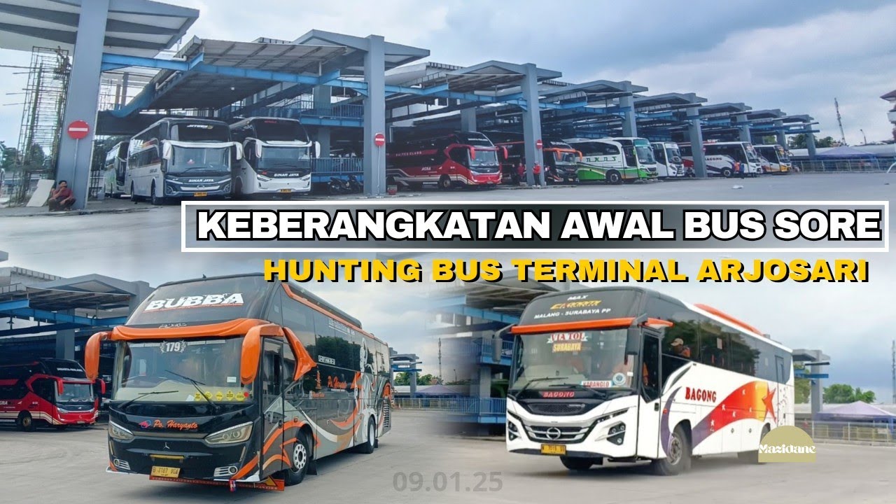 HUNTING BUS KEBERANGKATAN DARI TERMINAL ARJOSARI SIANG MENUJU SORE HARI