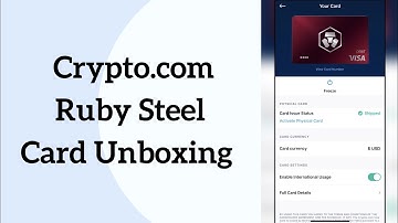 Crypto.com Ruby Steel Visa Debit Card Unboxing