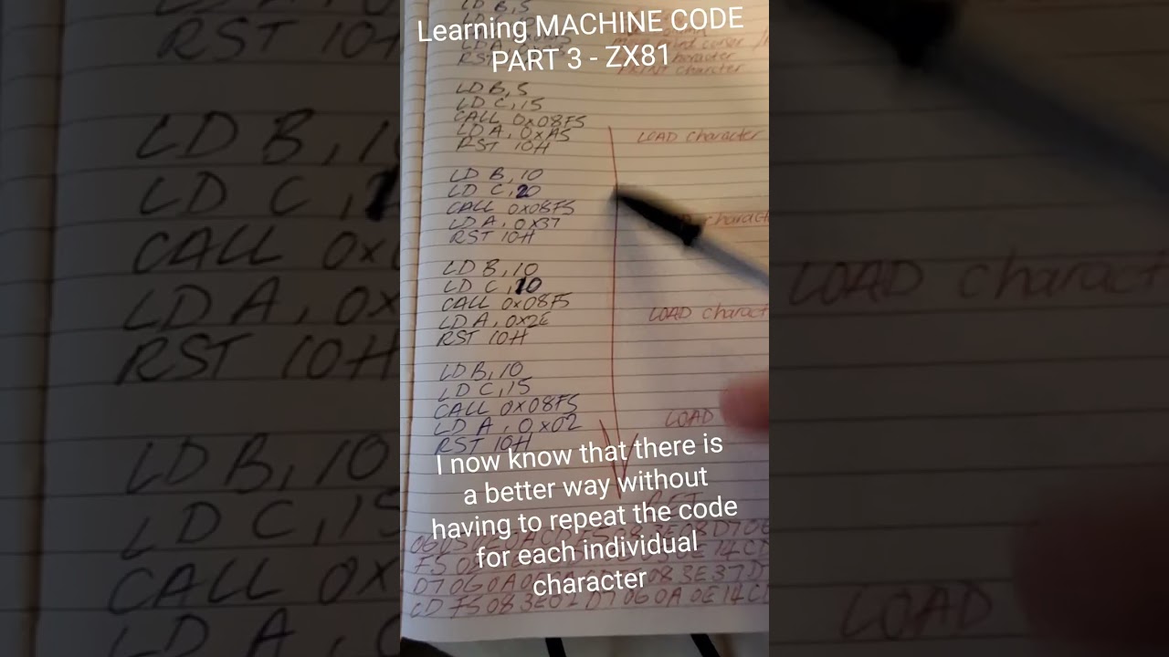 コンピュータ・IT speed  learning Part 3 Learning MACHINE CODE on the ZX81 - YouTube