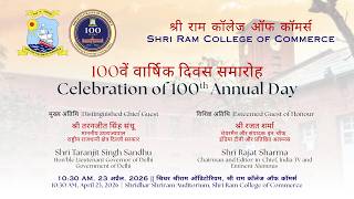 SRCC 100th Annual Day Live, April 23, 2026 in the Centenary Year of the College