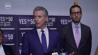 Newsom speaks after signing legislation calling special election