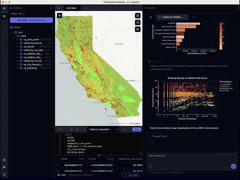 FSQ Spatial Agent: Which areas in California are at the highest risk from wildfires?
