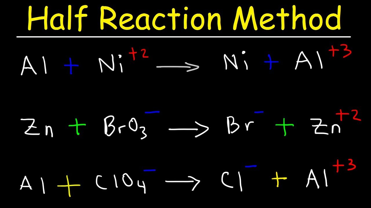 Half Reaction Method, Balancing Redox Reactions In Basic & Acidic Solution,  Chemistry