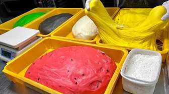 Sold Out Instantly! Making Crazy Chewy Viral Watermelon Bread – Korean Street Food