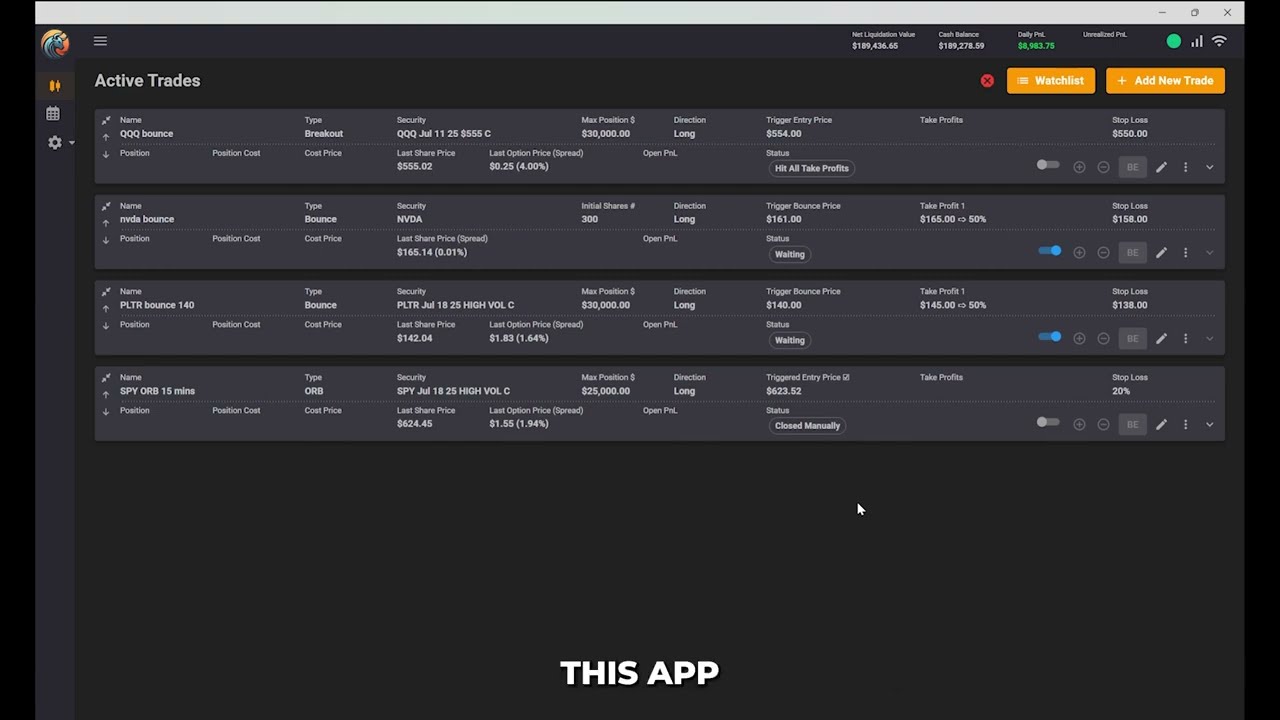 TradeBuilder FREE BETA Demo: Pre-Plan & Automate Your Stock and Options Trades (no code)