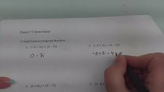 7 7 adding and subtracting imaginary numbers
