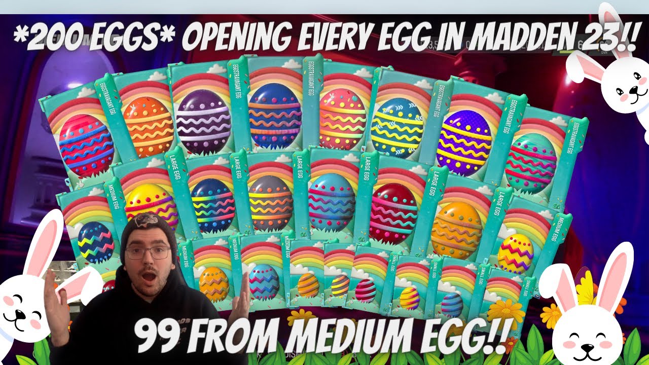 CRAZY *99 FROM MEDIUM EGG* OPENING EVERY EGG IN MADDEN 23!! 200 EGGS OPENED!