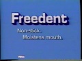 1989 Wrigley S Freedent Gum Freedents The One TV Commercial