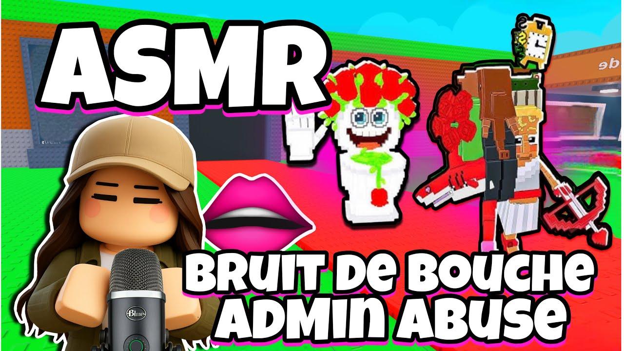 ASMR Français • BRUIT DE BOUCHE ET ADMIN ABUSE SAINT VALENTIN SUR STEAL A BRAINROT ROBLOX ! 😴👄