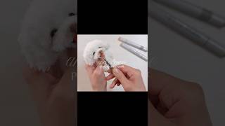 モールで作る私の白い犬 How to make pipe cleaner dog. 愛犬