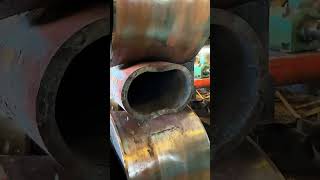 From Round to Square! 😱 Industrial Pipe Shaping Process #shorts #asmr #technology