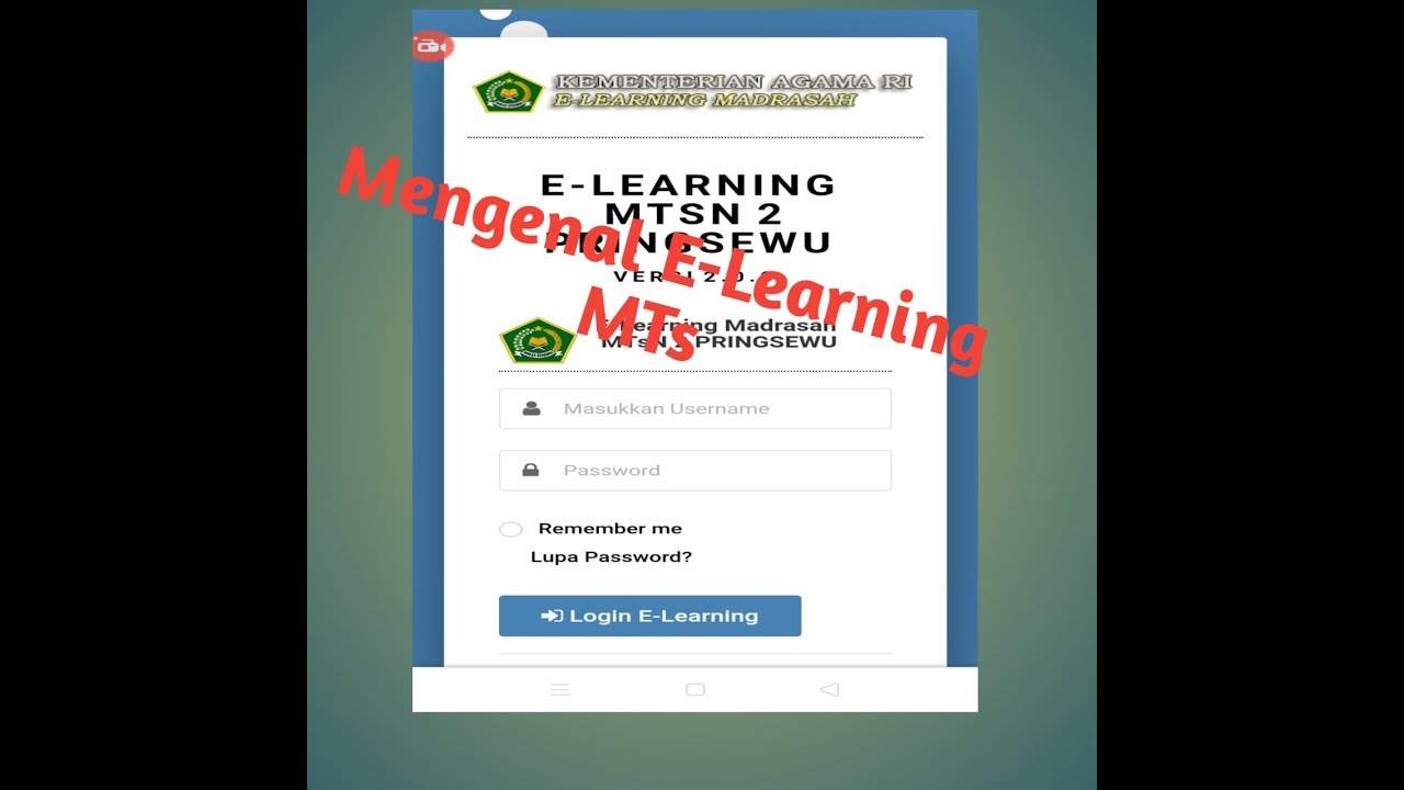 belajar e learning - YouTube
