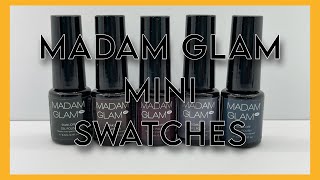 MADAM GLAM MINI GEL POLISHES | SWATCHES | DISCOUNT CODE | @madamglamofficial