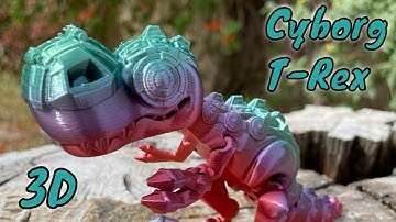 Behold the Cyborg T-Rex: 3D Printed Dinosaur #timelapse