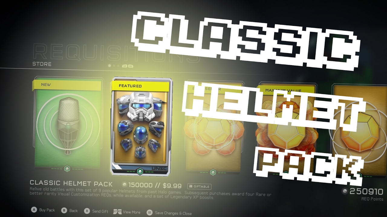 Halo 5: Guardians | 150,000RP Classic Helmet Pack