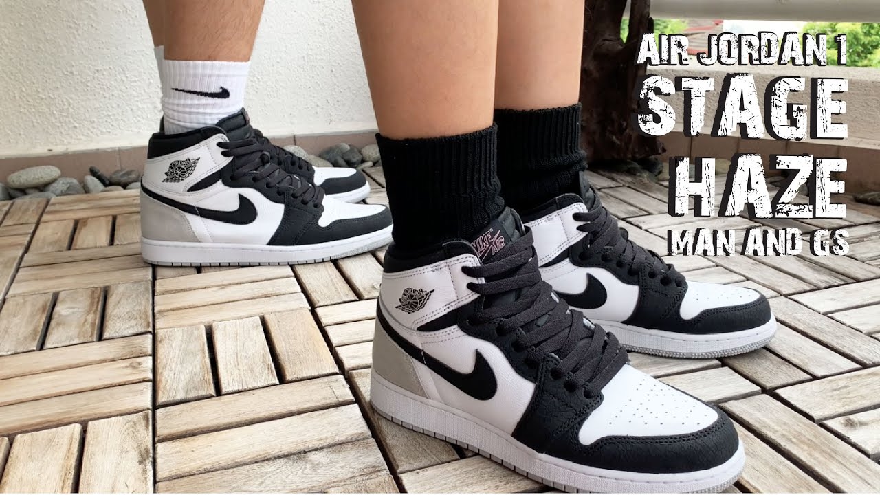 Jordan 1 Stage Haze/ Bleached Coral Man & GS Size Unboxing + Detailing + On  Foot