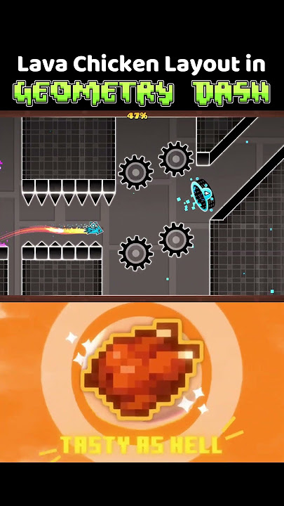 Steve's Lava Chicken Minecraft in Geometry Dash? #shorts