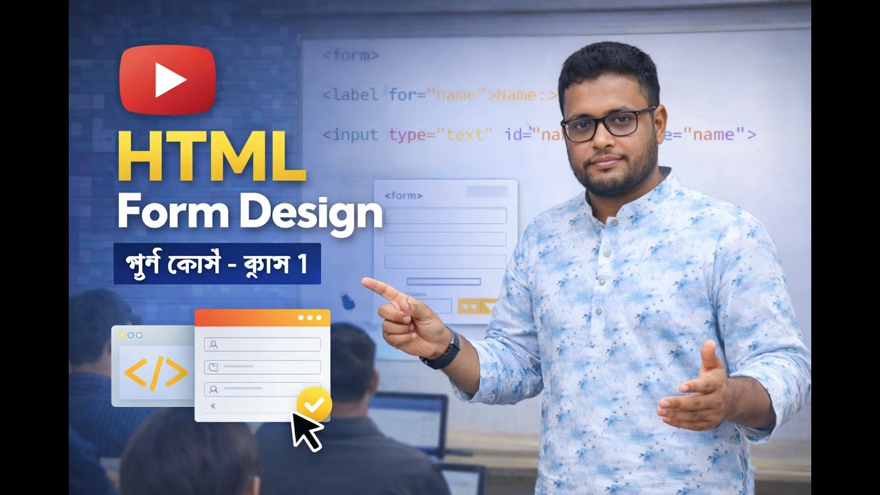 HTML Form Design Project 03 Bangla  Create Beautiful Form with HTML & CS