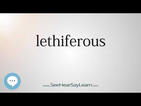 Vídeo: Lethiferous é uma palavra em inglês?