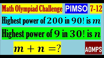 The highest power of 200 in 90! is m. The highest power of 9 in 30! is n. What is m+n.