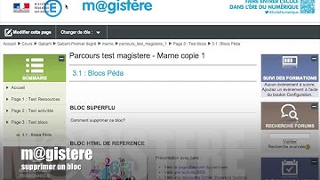 Concepteurs : supprimer un bloc m@gistère