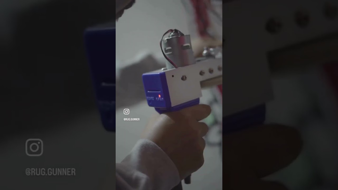 Tufting a Hannya Rug. 