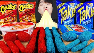 SMR MUKBANG | TAKIS RICE CAKE Tteokbokki, Fire Noodles, cheese stick, hot dog recipe ! eating