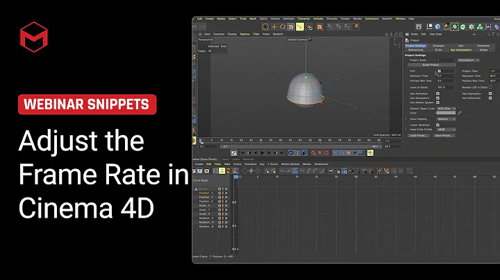 How to Adjust the Frame Rate in Cinema 4D