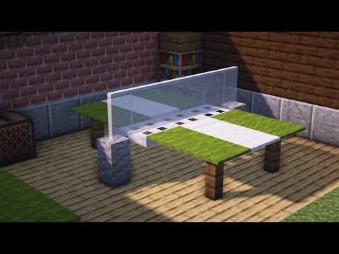 How to Build a Minecraft Ping Pong Table - Table Tennis Table in Minecraft