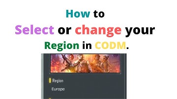 How to Select or Change Region in Call of Duty Mobile. English