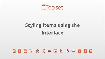 Styling items using the interface