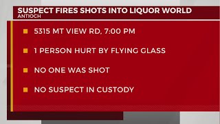 Suspect fires shots into Antioch liquor store